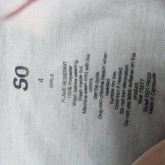 *DONATING 9/1/2025* GUC SO Girls Nightgown Size 4 - Picture 3 of 3